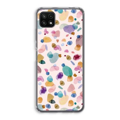 Terrazzo Memphis Pink: Samsung Galaxy A22 5G Transparant Hoesje
