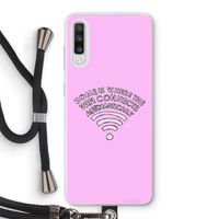 Home Is Where The Wifi Is: Samsung Galaxy A70 Transparant Hoesje met koord
