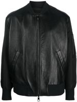 Neil Barrett veste bomber à empiècements en cuir - Noir