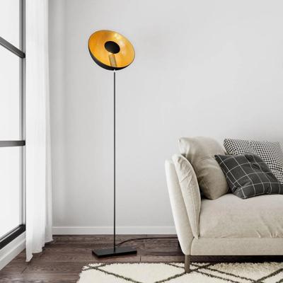Staande lamp &apos;Captain up&apos; By Rydens goud zwart uplighter e27 171cm