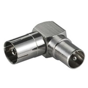 90°-hoekadapter coaxiale stekker naar stopcontact Adapter