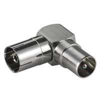 90°-hoekadapter coaxiale stekker naar stopcontact Adapter 90°-hoekadapter coaxiale stekker naar stopcontact Adapter