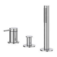 IVY Bond Badrandcombinatie - 3-weg - mengkraan - uittrekbare handdouche - zonder uitloop - Chroom 6301131 IVY Bond Badrandcombinatie - 3-weg - mengkraan - uittrekbare handdouche - zonder uitloop - Chroom 6301131
