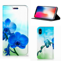 Apple iPhone X | Xs Smart Cover Orchidee Blauw - Cadeau voor je Moeder