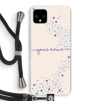 Sterren: Pixel 4 XL Transparant Hoesje met koord