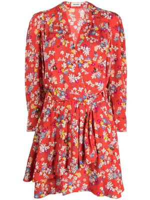 Zadig&Voltaire robe courte Rogers à fleurs - Rouge