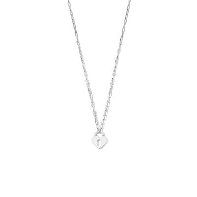Ketting Hart-Slot zilver 2,4 mm 42 cm