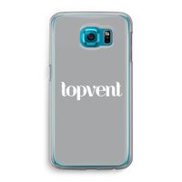 Topvent Grijs Wit: Samsung Galaxy S6 Transparant Hoesje