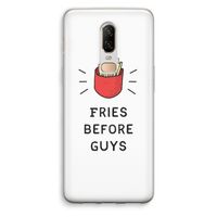 Fries before guys: OnePlus 6 Transparant Hoesje