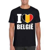 I love Belgie t-shirt - zwart - supporters - heren - landen - korte mouwen