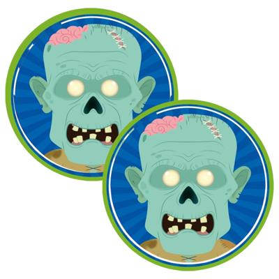 Halloween bierviltjes - 20x stuks - zombie - karton - dubbelzijdig