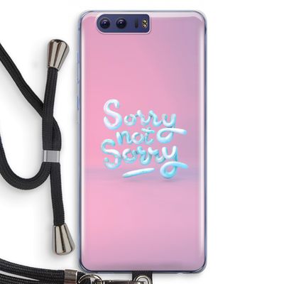 Sorry not sorry: Honor 9 Transparant Hoesje met koord