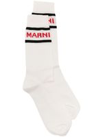 Marni chaussettes à logo intarsia - Blanc - thumbnail