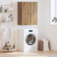 Wandkast artisanaal eikenkleurig 69.5 x 34 x 90 cm Bewerkt hout