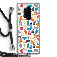 Kleurrijke katten: OnePlus 8 Pro Transparant Hoesje met koord