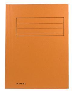 Class'ex dossiermap, 3 kleppen ft 23,7 x 34,7 cm (voor ft folio), oranje