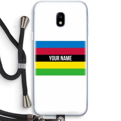 WK Wielrennen: Samsung Galaxy J3 (2017) Transparant Hoesje met koord