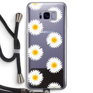 Margrietjes: Samsung Galaxy S8 Transparant Hoesje met koord