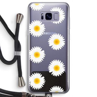 Margrietjes: Samsung Galaxy S8 Transparant Hoesje met koord