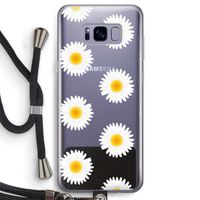 Margrietjes: Samsung Galaxy S8 Transparant Hoesje met koord