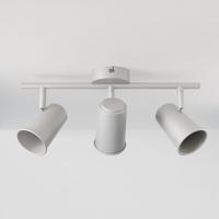 Riga - LED plafondlamp - 3 spots - Draaibaar en dimbaar - GU10 - Kantelbaar - Plafondspot - IP20 voor binnen - Wit