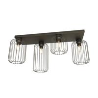 Emibig Plafondlamp Barn 4 lichts L 70 cm zwart