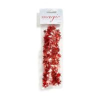 Rode spiraal slinger met sterren 750cm kerstboom versieringen - thumbnail