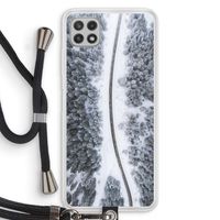 Snøfall: Samsung Galaxy A22 4G Transparant Hoesje met koord