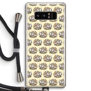 Slapende poes: Samsung Galaxy Note 8 Transparant Hoesje met koord