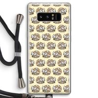 Slapende poes: Samsung Galaxy Note 8 Transparant Hoesje met koord