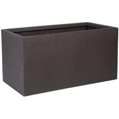 Bloempot - STRATA - Geribbelde bak - Ø 38,5 cm x 17,5 cm H x 46,5 cm L - Askleur