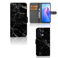 OPPO Reno8 Pro | Bookcase | Marmer Zwart - Origineel Cadeau Vader