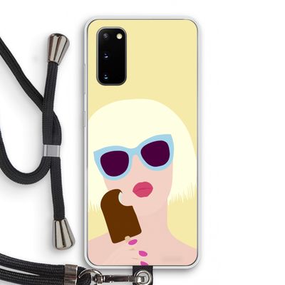 Ice cream: Samsung Galaxy S20 Transparant Hoesje met koord