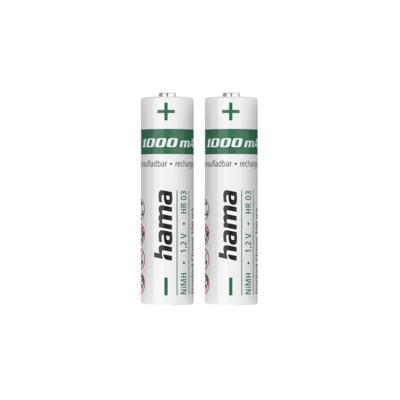 Hama NiMH-accu&apos;s AAA Micro 1000 MAh 1,2 V Direct Klaar Voor Gebruik 2 St.