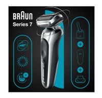 Braun Series 7 71-S7200cc Scheerapparaat met scheerblad Trimmer Zwart, Zilver - thumbnail