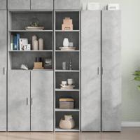 Hoge kast 40x41x185 cm bewerkt hout betongrijs