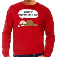 Luiaard Kersttrui / outfit Wake me up when christmas is over rood voor heren Luiaard Kersttrui / outfit Wake me up when christmas is over rood voor heren