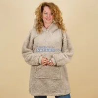 Oversized Teddy Hoodie Chateau Grey Beige Unique Living - thumbnail