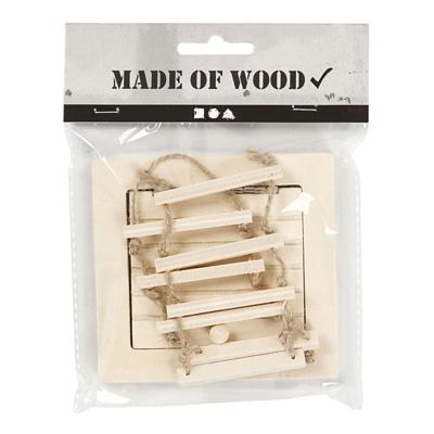 Creativ Company Mini houten zolderluik en touwladder