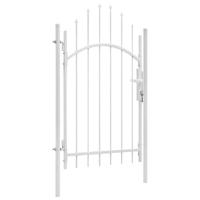 VidaXL Tuinpoort staal 1x2,45 m wit