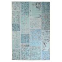 Heritaged Patchwork vloerkleed - Fade Heritage turquoise - 140x200 cm