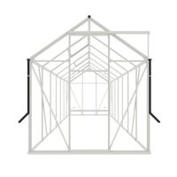 Tuinkas Kate V wit 3 mm veiligheidsglas - Royal well