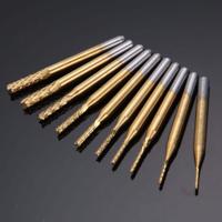10 stuks Titanium gecoate Carbide eind molen gravure mes Edge frezen Cutter CNC frezen machine