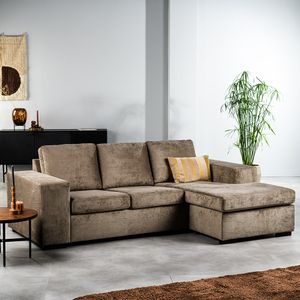 Haluta - Hoekbank Cindy - 238 x 153 x 84 cm - Bruin - Rechts