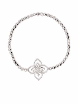 Roberto Coin bracelet Princess Flower Dubai en or blanc 18ct serti de diamants - Argent