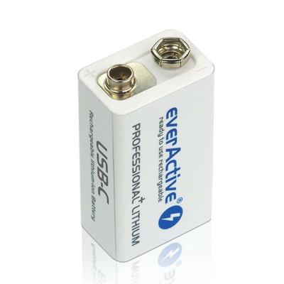 everActive 6F22/9V Li-ion 550 mAh batterij met USB TYPE C