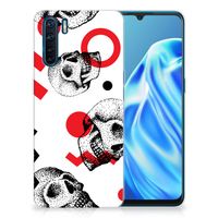 Silicone Back Case OPPO A91 Skull Red - thumbnail