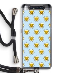 Leeuwenkoppen: Samsung Galaxy A80 Transparant Hoesje met koord