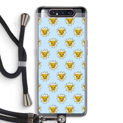 Leeuwenkoppen: Samsung Galaxy A80 Transparant Hoesje met koord