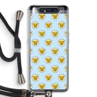 Leeuwenkoppen: Samsung Galaxy A80 Transparant Hoesje met koord
